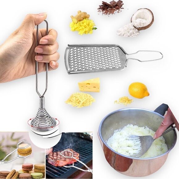 Vintage Variety Stainless Steel Kitchen Handheld Tools 6 Piece - Picture 2 of 16